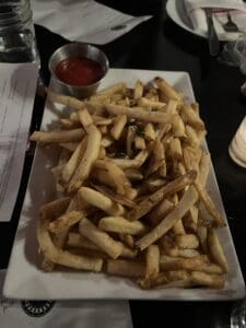 French fries and housemate ketchup