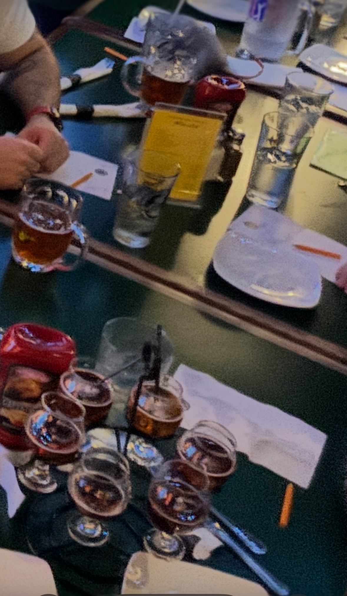 table with drinks
