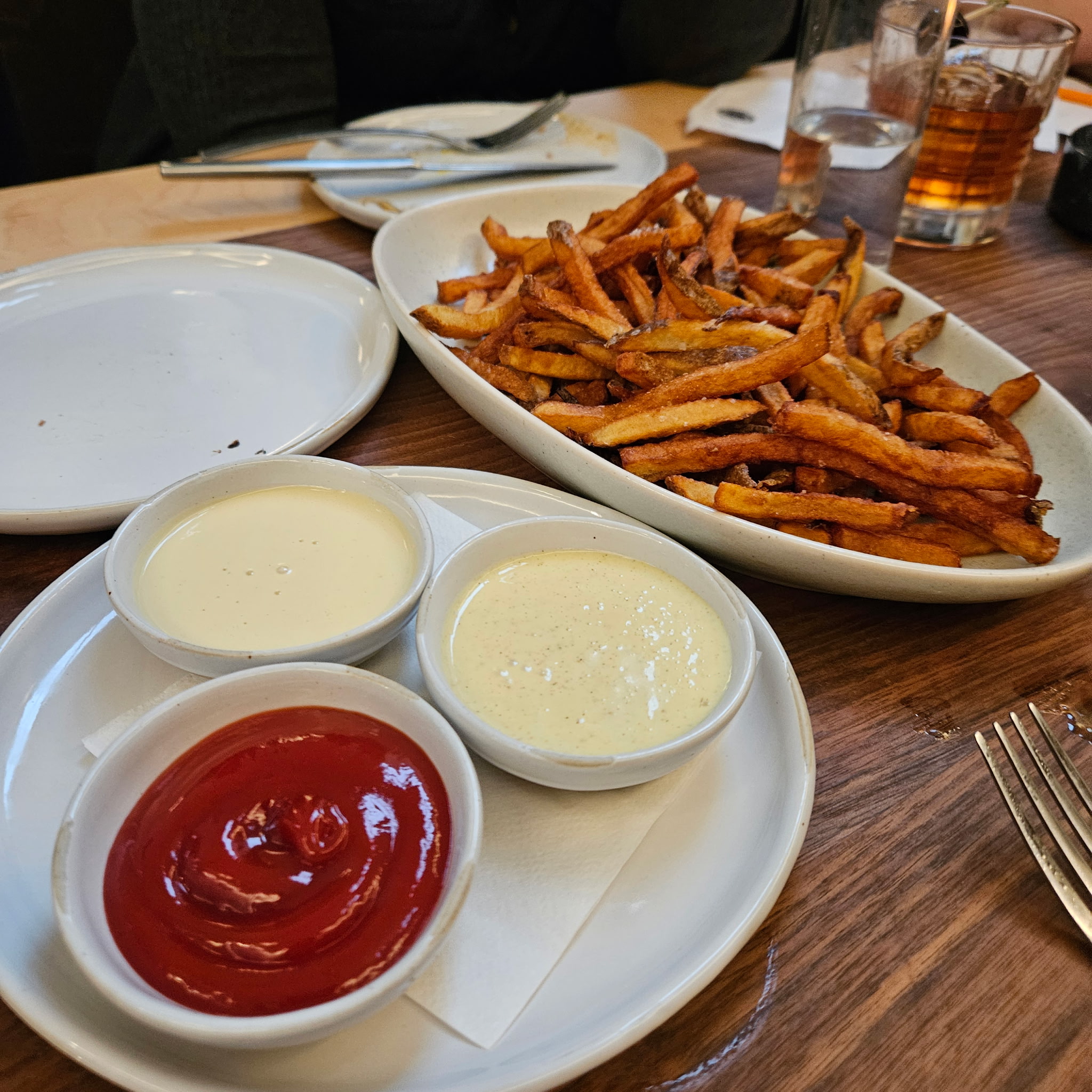 fries and dips at Bonnie & Clyde Fairport